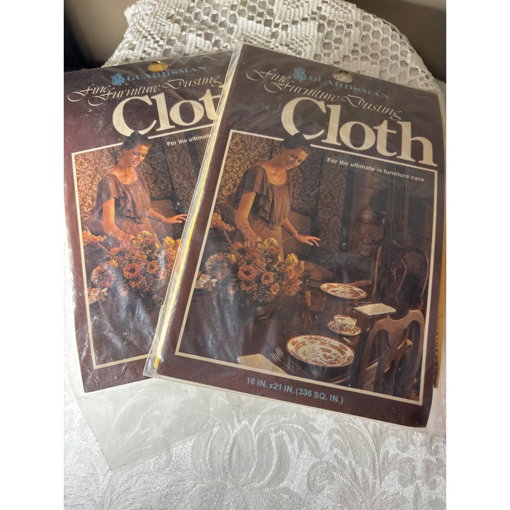 Guardsman Fine Furniture Dusting Cloth Set of 2 One-Wipe Yellow 16x21 Old Stock